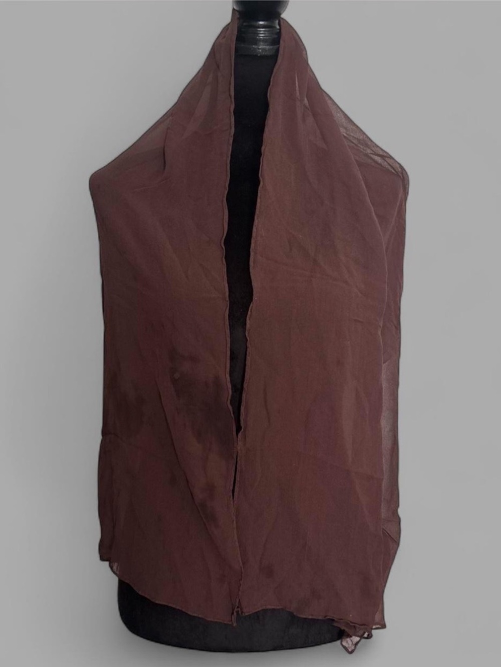 Cejon Lightweight Brown Sheer silk Scarf